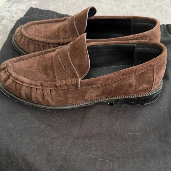 Saint Laurent Dark Brown Suede Loafers Size 8 (38). - Picture 3 of 8